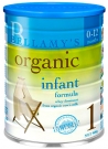 BELLAMY'S Органик молочная смесь на натуральном коровьем молоке для младенцев 0-12 месяцев, 900г, Австралия 